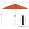 Nature Spring Nature Spring 9 Foot Patio Umbrella - Dark Orange 237983CPG - alternate 3